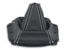 SCHALTMANSCHETTE FÜR MAZDA MX5 MX-5 NB 98-05 SCHALTSACK NATURLEDER NAHT WEISS