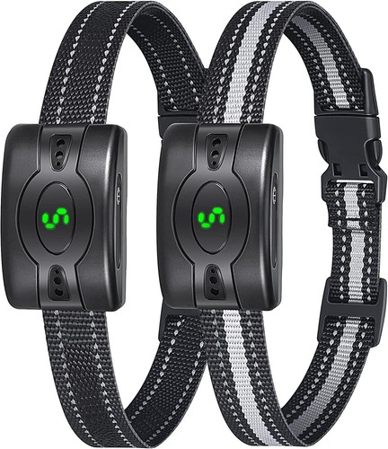 2 Pack Rechargeable Dog Bark Collar, Anti Barking Collar with 5 Sensitivity - 第 1/6 張圖片