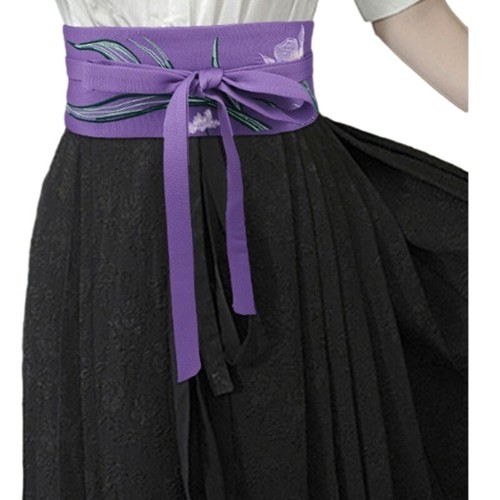 Vintage Hanfu Waistband for Women Elegant Orchid Style Belt with Embroidery - Picture 10 of 11