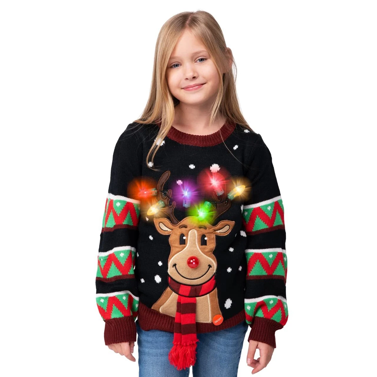 Led light hotsell up christmas sweater