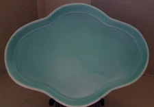 Vintage California Pottery Dish Aqua Blue #10 MCM
