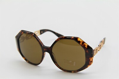 NEW VERSACE VE4395 108/73 HAVANA OVERSIZED WOMEN display picture 3