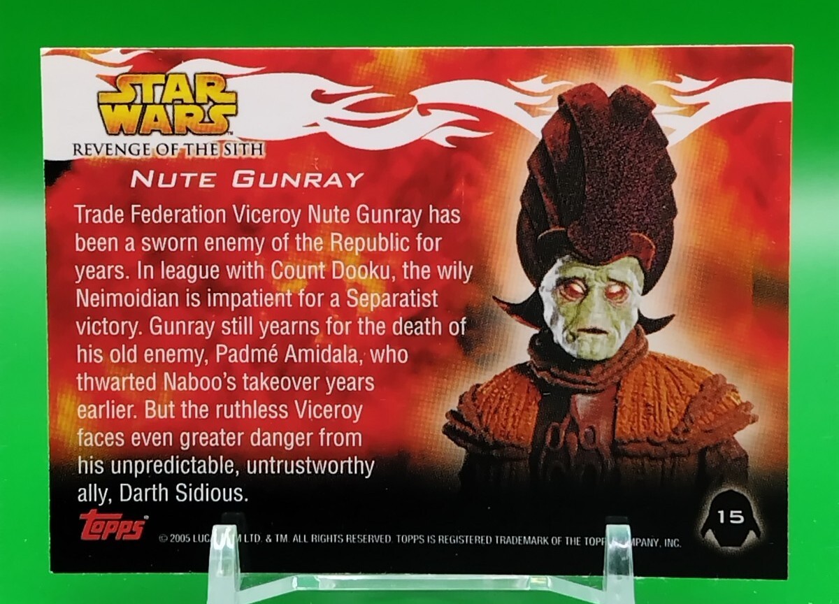 Topps Star Wars スケッチカード ヌート ガンレイ NUTE GUNRAY Star Wars 2005 REVENGE OF THE SITH Movie Card