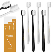 Adult Extra Soft Toothbrush with 20000 Soft Bristles, Pack of 6 FREE SH PP NG