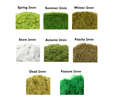 Statisches Gras 2mm 50g - Modell Streuherde Landschaft Kriegsspiele Grundmaterial