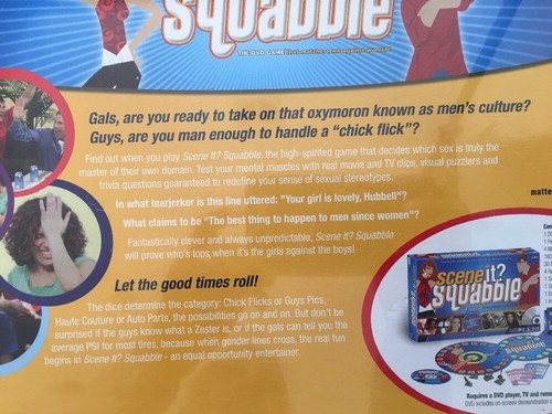 Scene it Squabble DVD Board Game Chick Flicks vs Guy Picks Men against Women - Picture 5 of 10