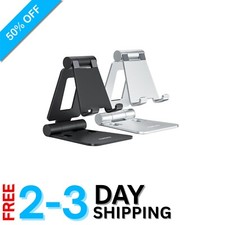Elegant Dual Folding Phone Stand - Lightweight  Adjustable for Home/Office Use