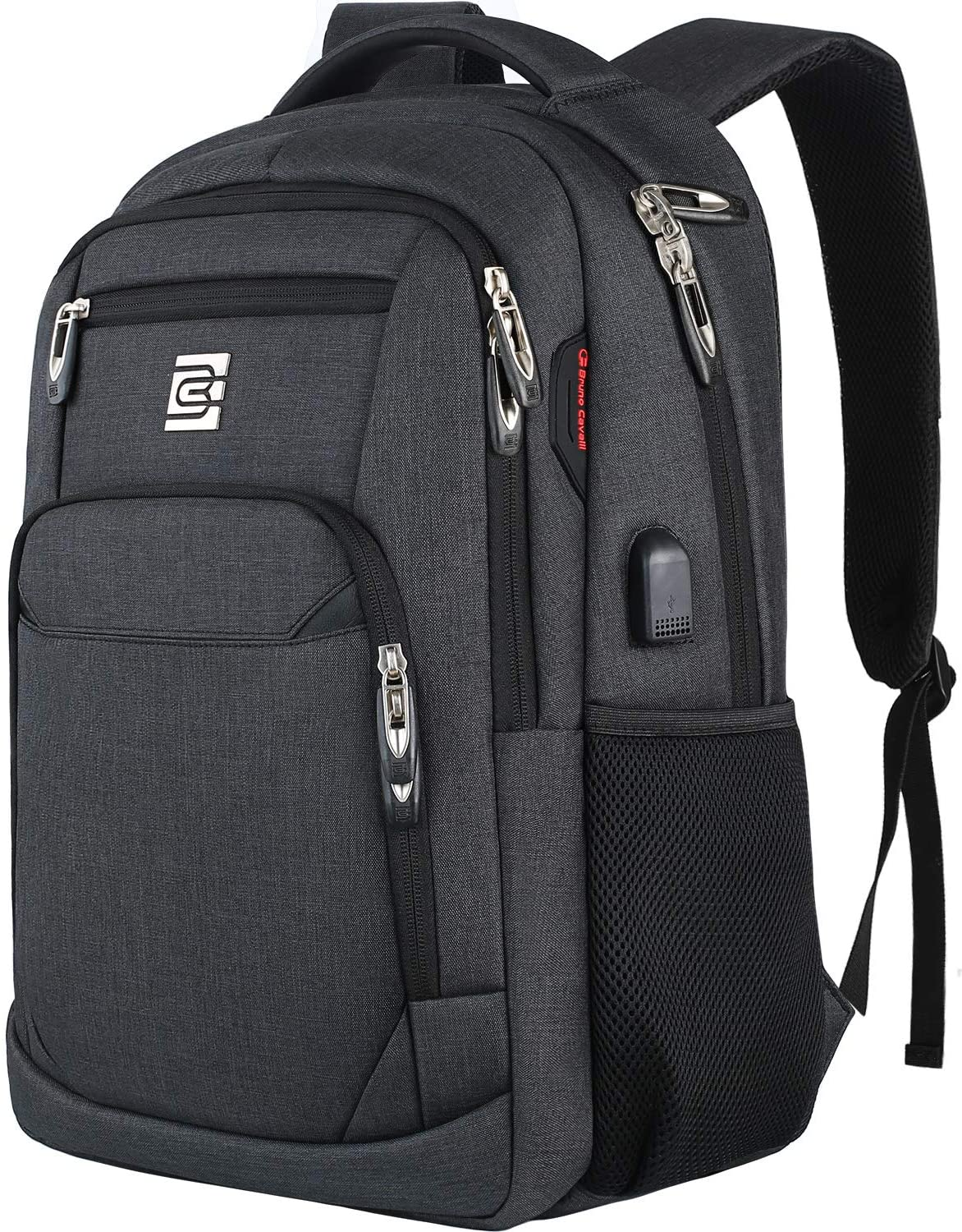 Sleek Anti-Theft Business Laptop Backpack for Travel Durable Design USB Port  -image