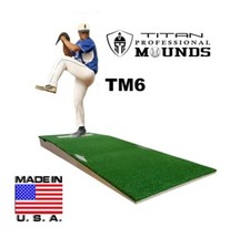 6 Inch Portable Youth Baseball Pitching Mound w/ Adjustable Base Ages 12 & Under