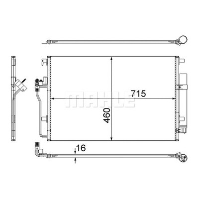 Air Conditioning Condenser MAHLE for Sprinter 3.5-T 5-T 3-T 4.6-T Crafter 30-50