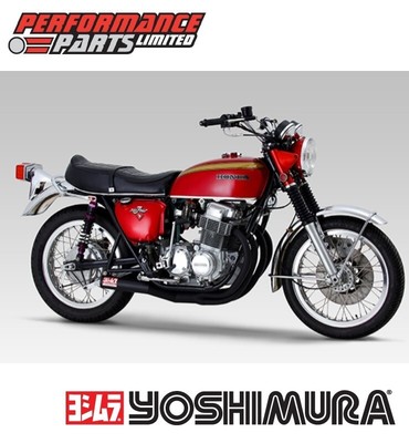 Yoshimura Hand Bent Black Cyclone Exhaust System Honda CB750K Four 4 1973