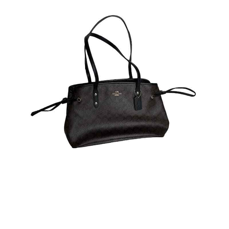 Coach F57842 Carryall Tote Bag Shoulder Signature Brown Used Condition