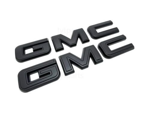 Matte Front & Rear Emblem Overlay For 2019 - 2025 GMC Sierra 1500 2500HD 3500HD - Picture 3 of 3