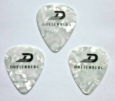 3 Duesenberg heavy Picks Plektren white pearl...