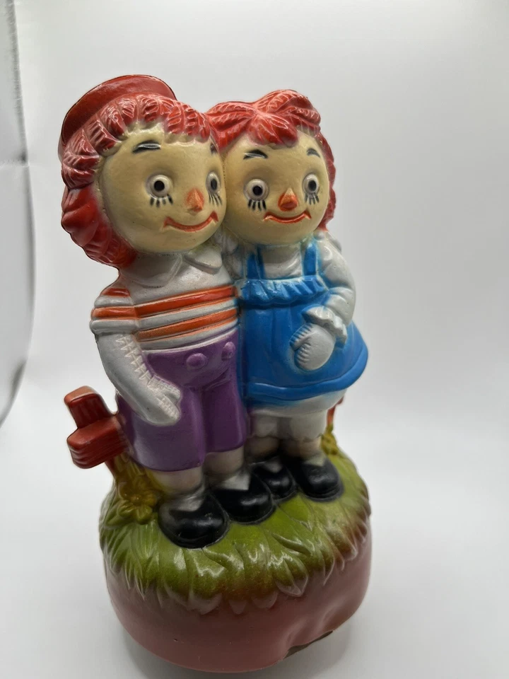 FIGURA DE MÚSICA DE COLECCIÓN RAGGEDY ANN AND ANDY 7" Figura Moldeada de Plástico Obras Musicales Foto 3 de 4