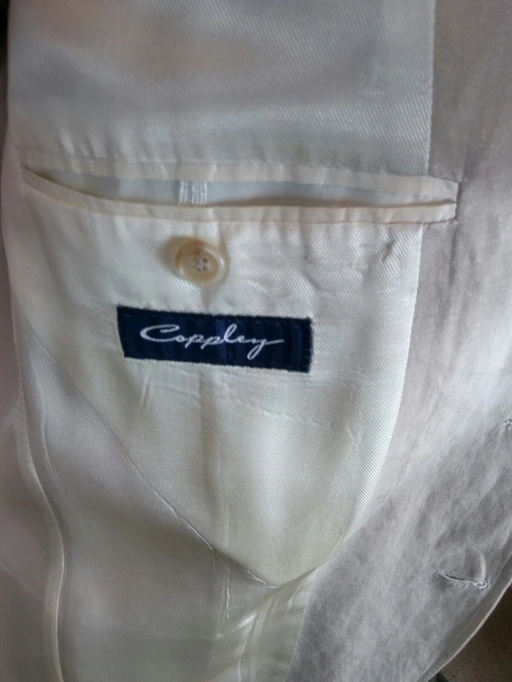 Blazer Coppley Tostado 42T 2btn Doble Ventilación 55% Seda 45% Lino  Foto 4 de 4