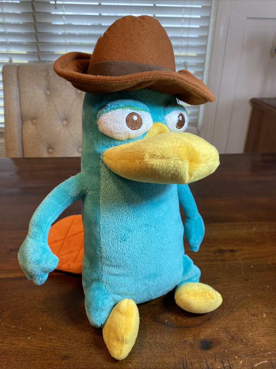 Disney Store Vintage Perry Platypus 16” Plush w Zipper Pocket