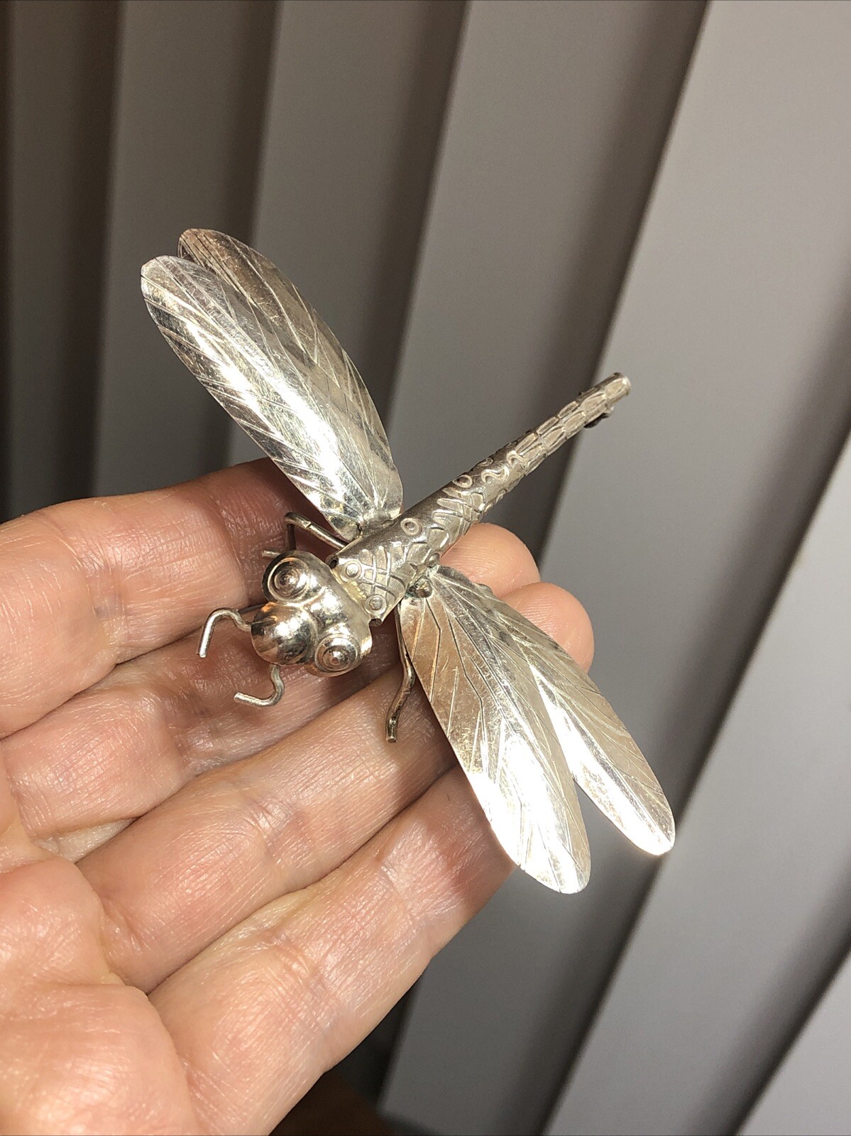 27. Vintage Solid 925 Sterling Silver DRAGONFLY D… - image 8