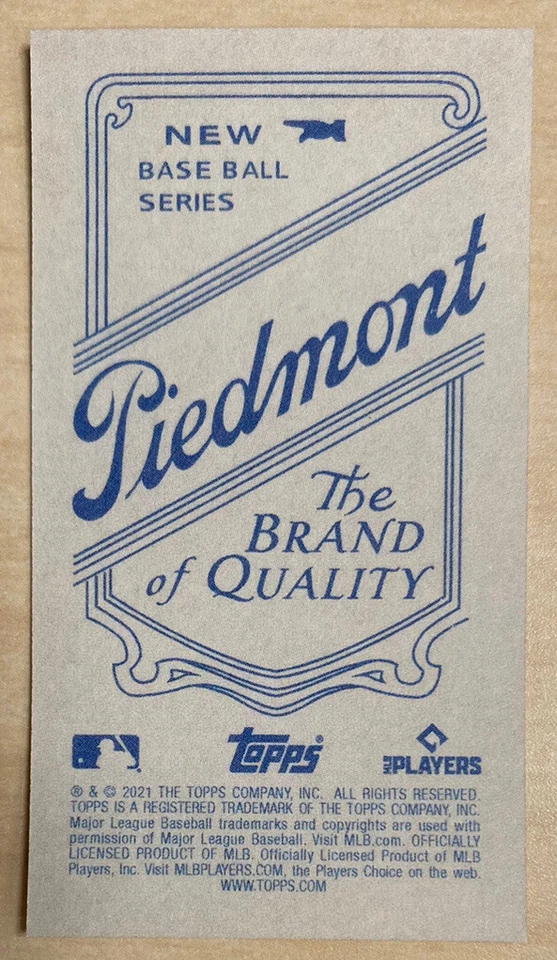 COLIN MORAN - 2021 Topps 206 Mini - Wave 1 - PIEDMONT #22 - PITTSBURGH PIRATES - Image 2 of 3