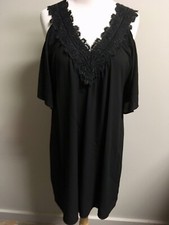 Karen Kane Cold Shoulder Black Dress! Lace Neck Line! Sz-XS! NWT’s Rt-138$