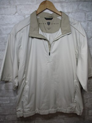 Nike Golf-Windbreaker/Rain-Short Sleeve Pullover-Large Mens zip