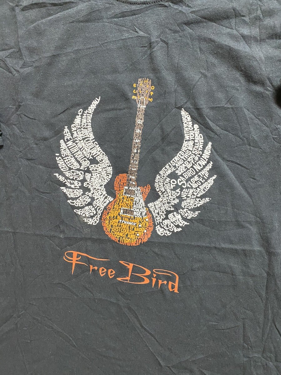 トップス Lynyrd Skynyrd Free Bird Guitar T-Shirt Lynyrd Skynyrd Free Bird Oversized Graphic Tee