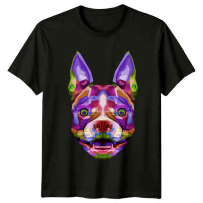 Boston Terrier Hunderasse Tiere Herren T-Shirt Damen Grafik Tee Unisex