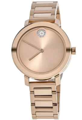 MOVADO BOLD 3600824 CARNATION GOLD DIAL CARNATION GOLD BRACELET LADIES WATCH