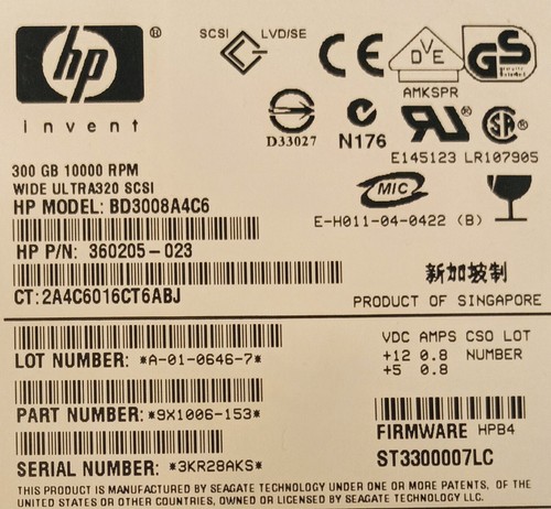 Disco HP SCSI ULTRA320 300 GB 10000 RPM - Foto 2 di 5