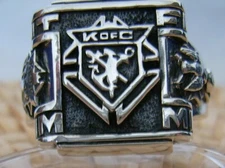 KNIGHTS OF COLUMBUS 4rd DEGREE  RING  SILVER