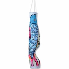 WINDSOCK--36" Koi Windsock -Dapple Blue Design- by Premier Kites