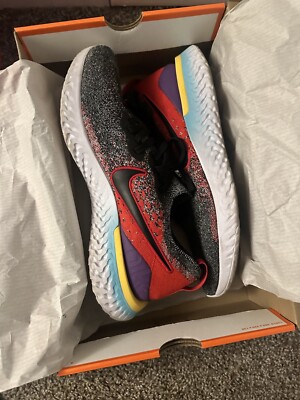 Size 12 - Nike Epic React Flyknit 2 Black University Red
