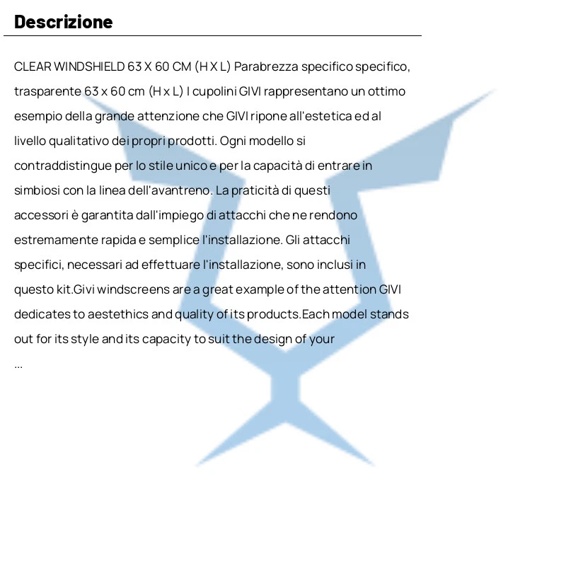 CUPOLINO GIVI 214DT E STAFFE D214KIT per Honda 400 FJS Silver Wing 2006-2009 - Immagine 4 di 4