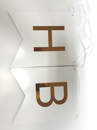 Happy Birthday Banner glitter Gold Letter Flag Birthday Party Decorations - Picture 8 of 18