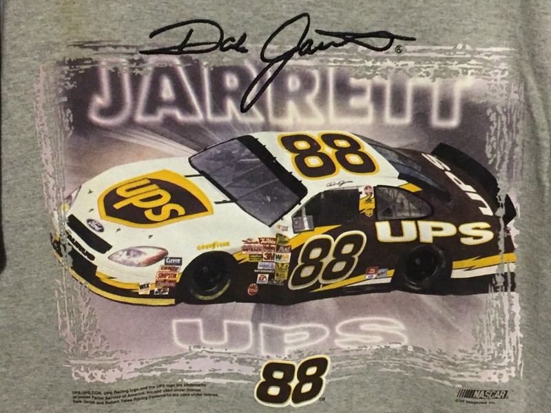 NWT Dale Jarrett Nascar T Shirt Large Double Sided Graphics Chase Authentics 88