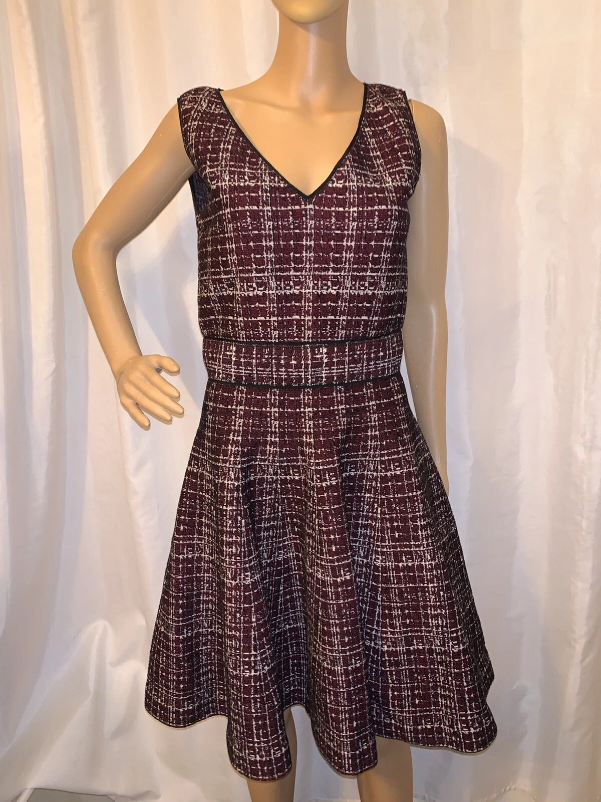 Abito SKATER autentico PRADA taglia 40 misto lana pre amato SENZA MANICHE