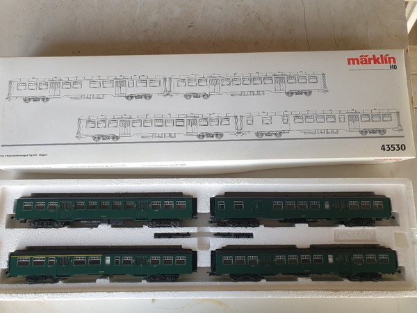 Marklin HO, Set 4 vagones tipo M2 - Belgica, 43530