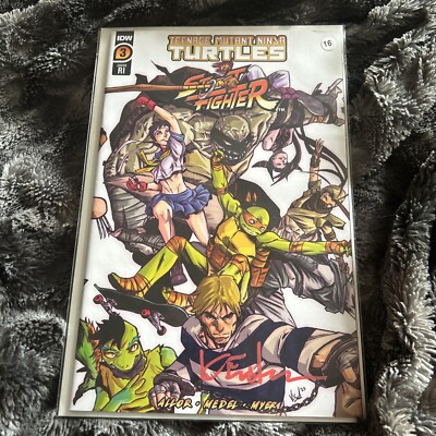 TMNT Vs. Street Fighter #3 Signed by Kevin Eastman  
