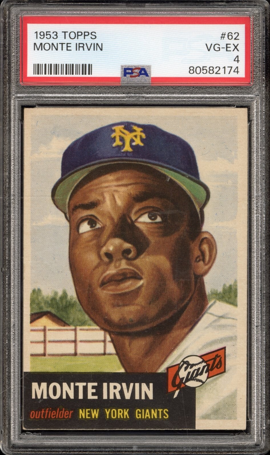 1953 Topps #62 Monte Irvin - PSA VG-EX 4 - New York Giants - VSCARDS