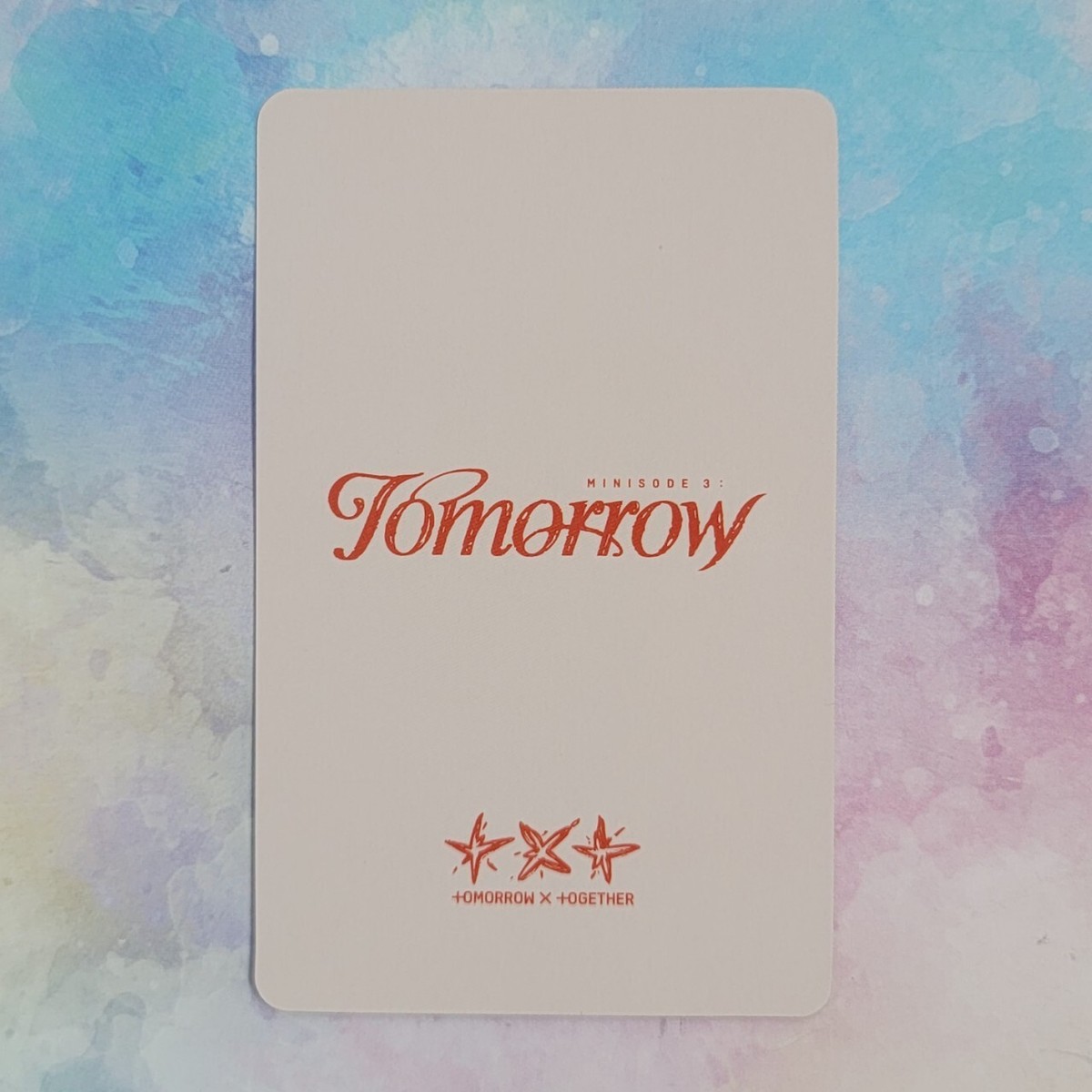 TXT minisode 3: TOMORROW Lucky draw Photo Card Weverse Japan TXT minisode 3: TOMORROW Lucky draw Photo Card Weverse Japan
