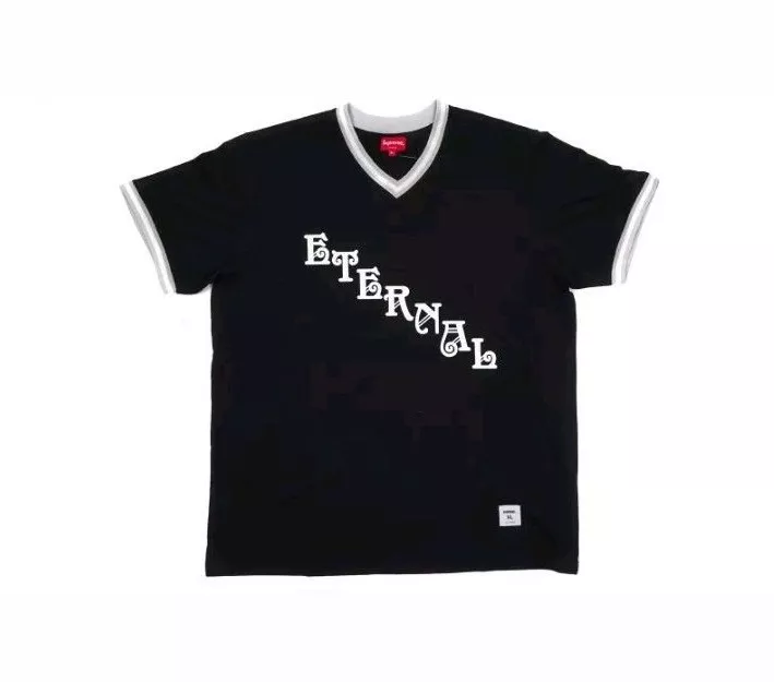 Supreme Eternal Practice Jersey Black Size Medium M Short Sleeve FW18 NWT