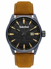 Men's Timberland Watch In Leather With Blue Steel Case 30% Discount