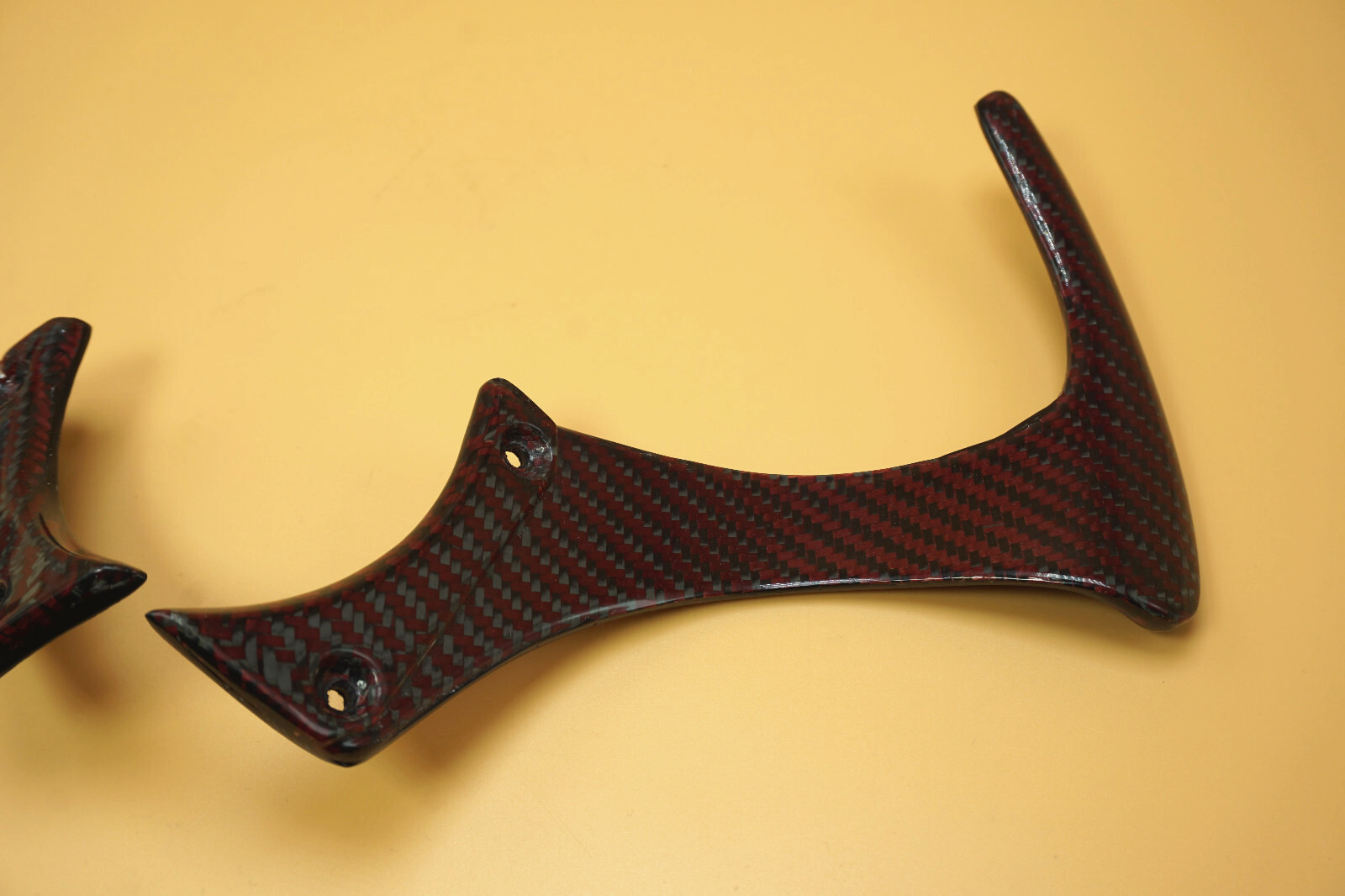 Ferrari F430, Carbon Fiber, F1 Paddle Shifter Set, 1x1 Weave Pattern, New IN RED