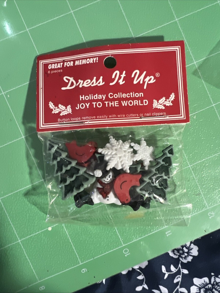 Dress It Up"Holiday Collection Joy To The World Embellishment Botton Loops  | eBay