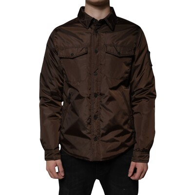 OUTHERE Jacket Deep Brown Button Down Collared Long Sleeves IT50/US40/L 320usd