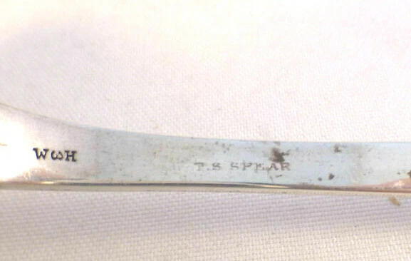 Medallion de Wood & Hughes T.S. Moneda Lanza Colón, GA Cuchara de bayas de plata Foto 4 de 4