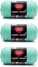 Red Heart Super Saver Aruba Sea Yarn - 3 Pack of 198g/7oz - 3 pack,