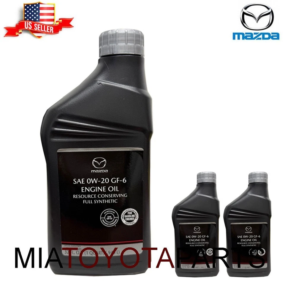 3 Quarts Mazda SAE 0W-20 GF-6 Resource Conserving Full Synthetic 0000-G6-0W20-QT - Изображение 3 из 4