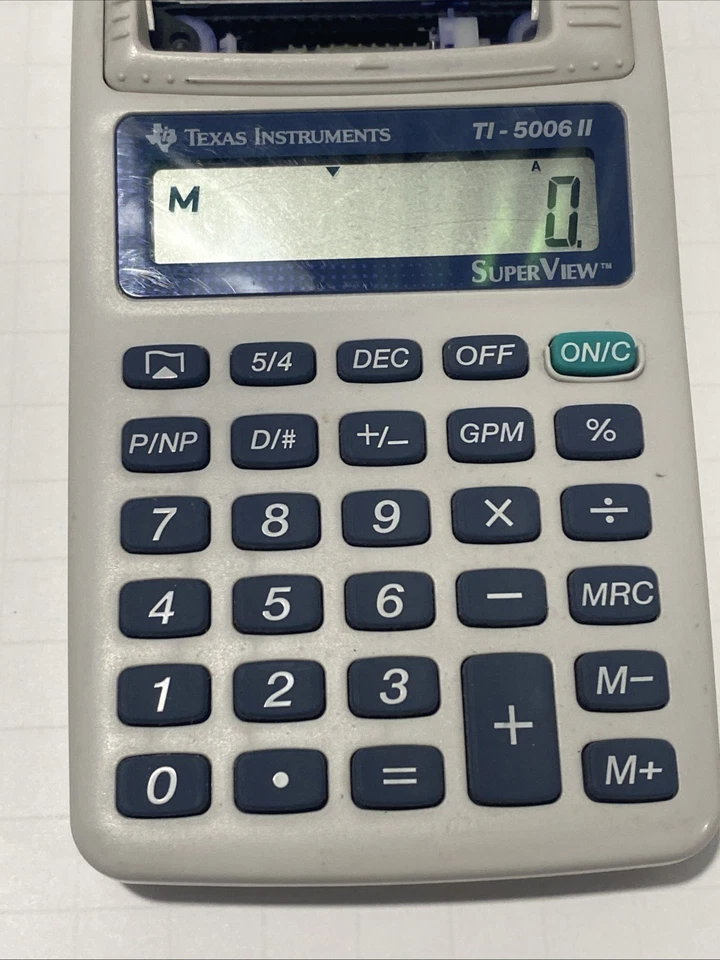 Texas Instruments TI-5006 II Super View Handheld Printing Calculator - Battery - Image 2 of 4