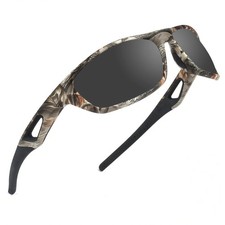 Camo Polarized Wrap-around Sport Sunglasses for Men Women UV400 Driving Fishi...